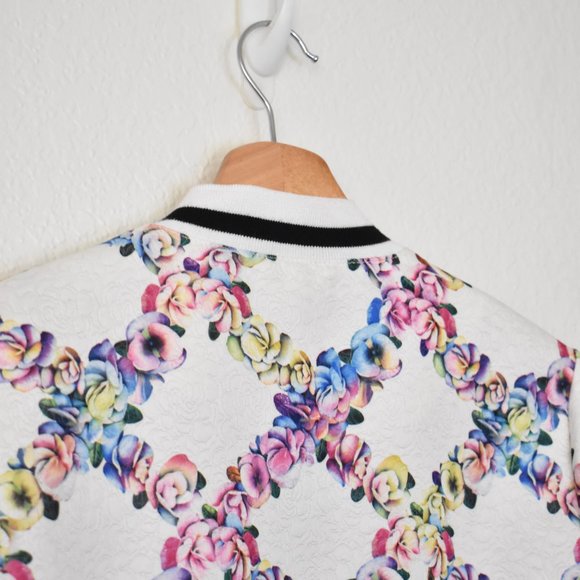 Lucca Couture Floral Bomber Jacket - Picture 16 of 16